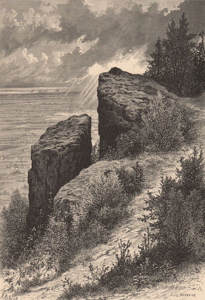 NEW JERSEY. Washington Rock 1874 old antique vintage print picture